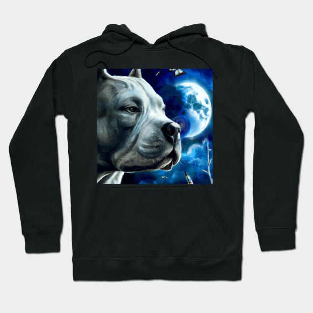 Blue Moon Pitbull Hoodie by Shadowbyte91